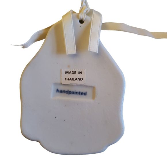 Midwest Importers Vintage Hand Painted Blue Porcelain Santa Claus Ornament NEW - Picture 2 of 3